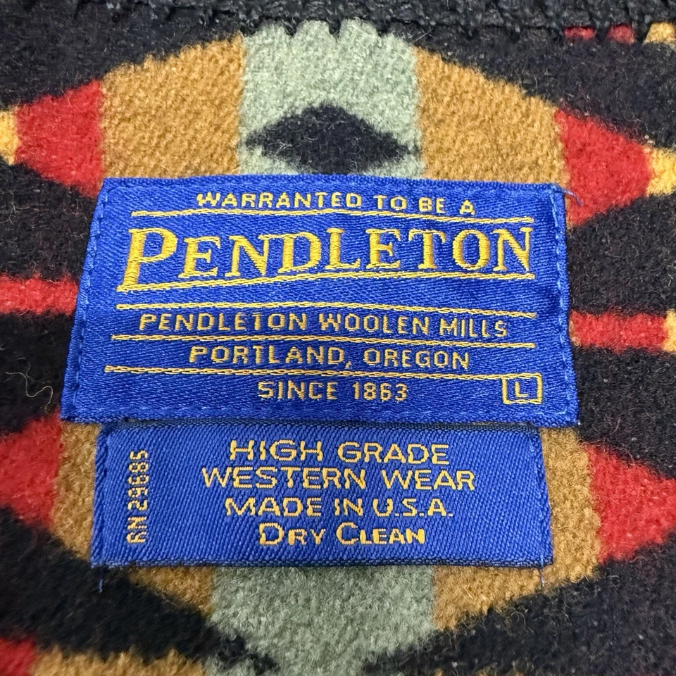 Pendleton High Grade Western Wear Southwestern Aztec Pattern Vest Men’s Size L - Image 3 of 4