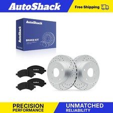 Front Drilled Slotted Brake Rotors Ceramic Pads For Dodge Dakota 2010