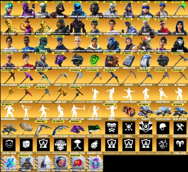 Fortnite Dark Vortex, Wonder, Iconic, Eon, Honor Guard, Glow, Neo Versa CONTACTA CONMIGO Foto 2 de 4