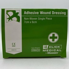 Click Medical CLICK MEDICAL ADHESIVE WOUND DRESSING 7x6cm Box of 25