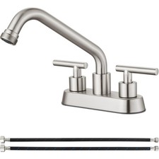Utility Sink Faucet 4 Inch Centerset, Laundry Sink Faucets with Swivel Spout ...