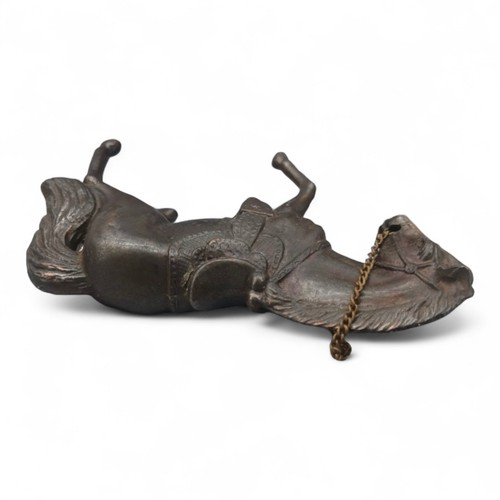 Vintage Bronze Copper Cast Horse Small Trinket Trotting 3.5 x 3.5 x 1.5 in 3265 - Picture 5 of 8