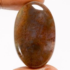 100 Natural Moss Agate Oval Shape Cabochon Gemstone 50 Ct. 35X21X7 mm UG-2277