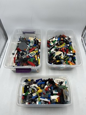 LEGO 3 lbs Pounds Random Building Parts Pieces Plates Bricks Washed Bulk Lot