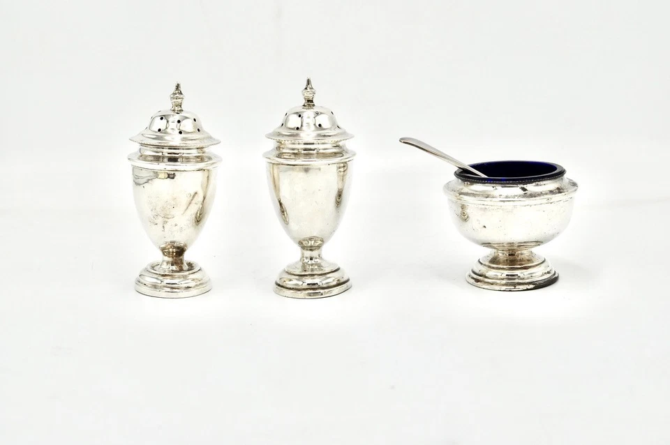 Antique Sterling Silver Cruet Set - Birmingham 1914 - Image 4 of 4