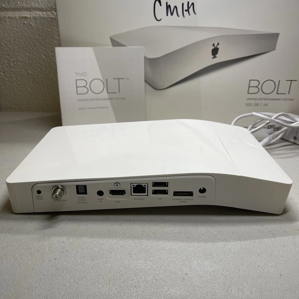 TiVo Bolt TCD849500 White 500GB Digital Video Recorder DVR Powers On Untested! - Image 4 of 4