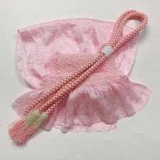 6393 Japanese Kimono Accessory Obiage and Obijime 2-piece Set Silk Shibori
