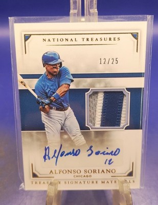 Alfonso Soriano 2021 National Treasure signature Materials 12/25