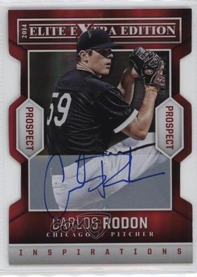 2014 Elite Extra Edition Inspirations Die-Cut Signatures Carlos Rodon Auto o7m