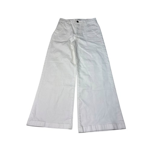 KUT from the Kloth Meg High Rise Wide Leg White Jeans Womens Size 0 W27 L27