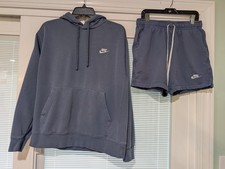 Nike Hoodie M And Shorts S Set Blue READ