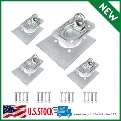Heavy Duty Recessed D-Ring Tie down Anchors Kit, 4 Pack 6,000 Lb Capacity with S