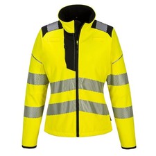 HIGH VISIBILITY REFLECTIVE ROAD WORK CONSTRUCTION WOMENS SOFTSHELL JACKET MEDIUM