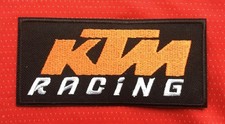 KTM motocross dirt bike road scrambler motorcycle orange sew iron on patch badge