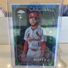 2024 Topps Chrome Update Blue & Green Lava Victor Scott II #USC55 Cardinals /125