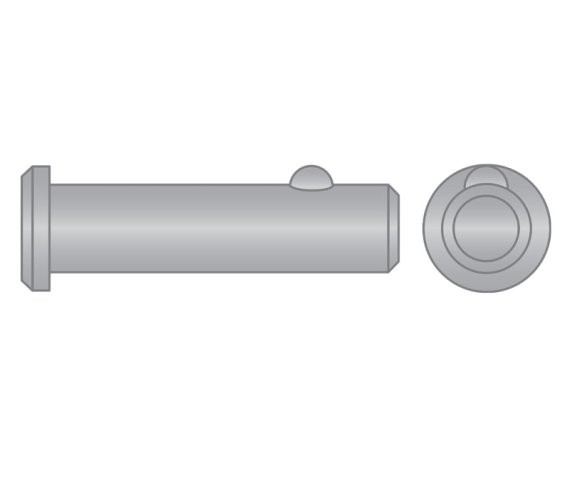 Clevis Pin Cotterless 1/2 x 3 Stainless Steel Plain (3 Pieces)