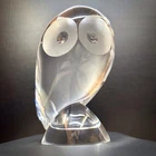 GLASS OWL STEUBEN 5.5" FIGURINE VINTAGE - VTG 1955-60 - MINT CONDITION