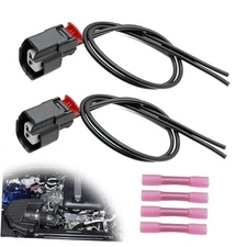 2Pcs ABS Wheel Speed Sensor Wiring Harness Connector Pigtail Plug Compatible 
