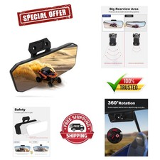 ZIDIYORUO UTV Rear View Mirror, HD SXS UTV Center Mirror with Aluminum Clamp fit