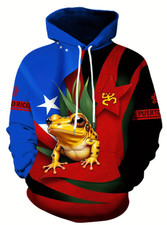 Puerto Rican Hoodie for Men 3D Printed, Puerto Rico Shirt 3D Hoodie S-4XL