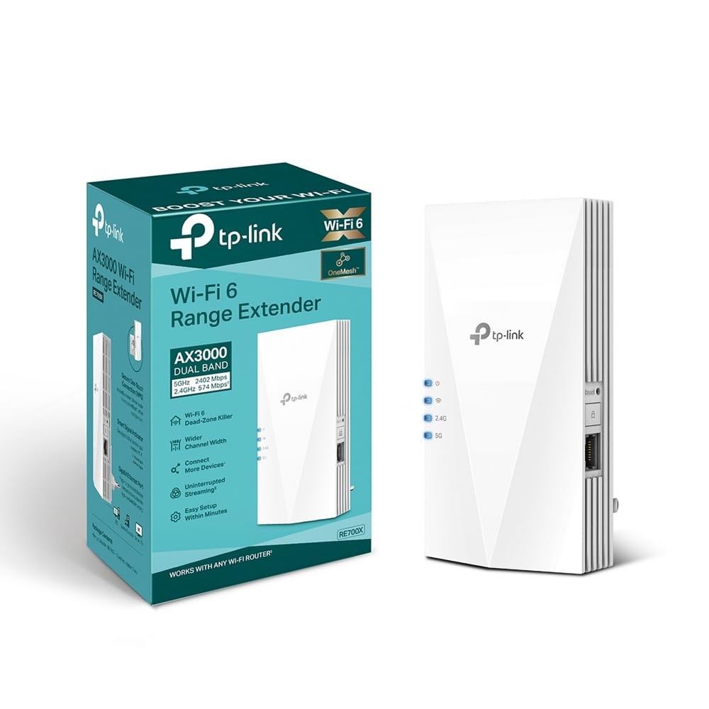 TP Link RE700X Ripetitore WiFi 6 Dual Band AX3000Mbps WiFi Extender e Access
