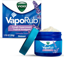 Vicks Vaporub, Lavender Scent, Cough Suppressant, Topical Chest Rub  Analgesic
