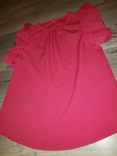 Women's Hot Pink Size Medium Blouse - Picture 5 of 7