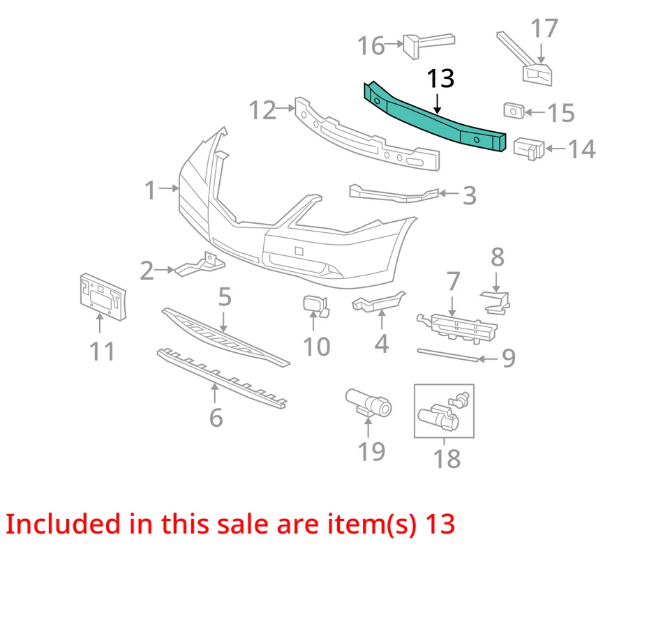 Refuerzo de parachoques delantero compatible con 05-12 RL 942486 Foto 3 de 4