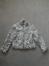 Brand New With Tags Dennis Basso Ladies' Faux Snow Leopard Print Coat Size S