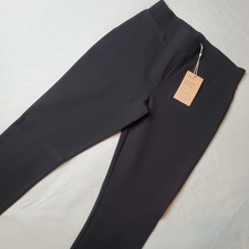 Quince Women's Size ST NWT Ultra Stretch Ponte Straight Leg Skinny Pant Black