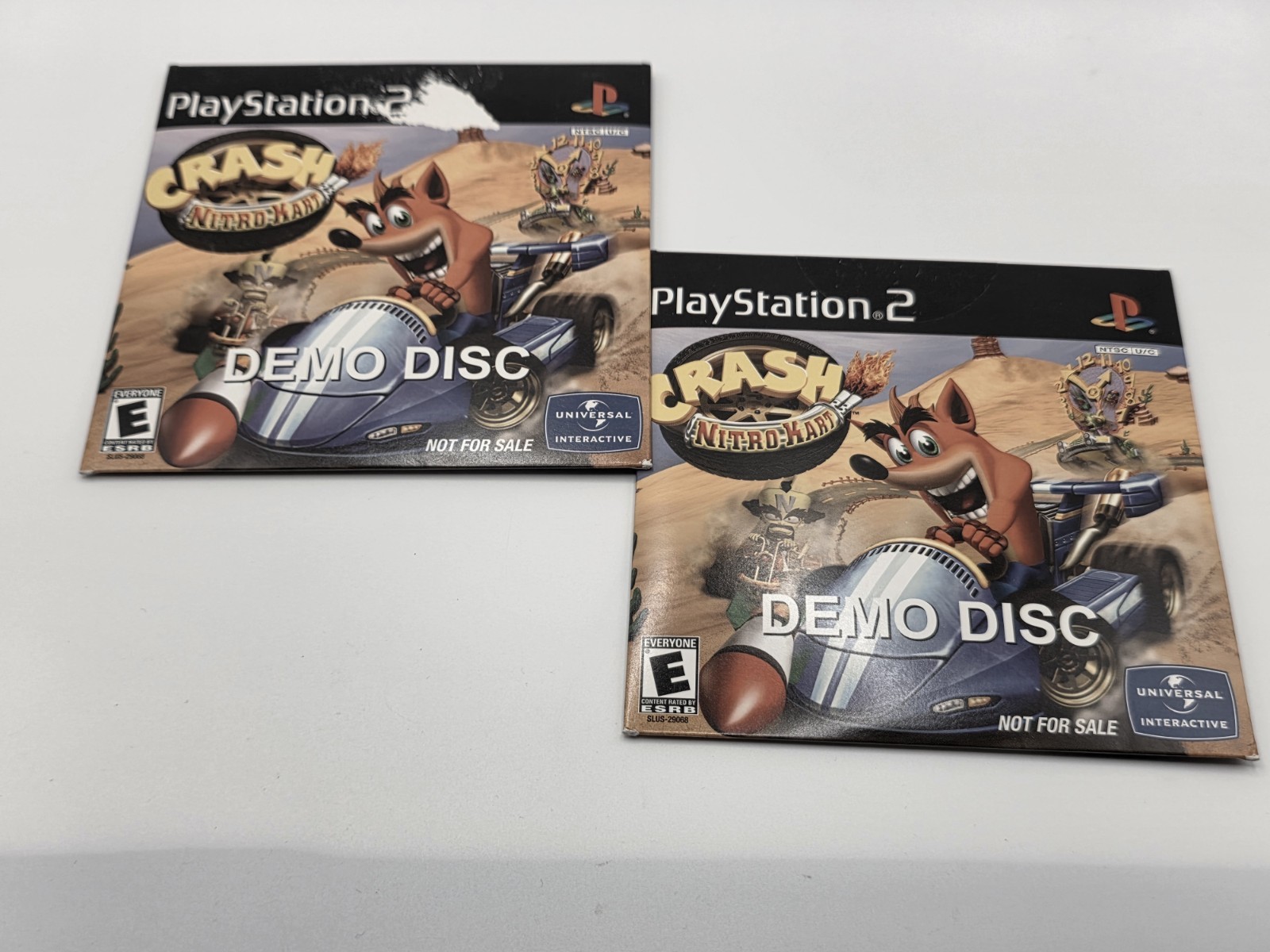 Lotto dischi demo PS2 Crash Nitro Kart (2) - 1 disco sigillato 1 quasi nuovo - non in vendita