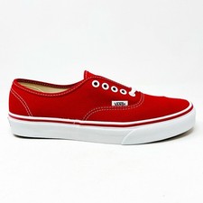 Vans Authentic True Red White Womens Canvas Sneakers