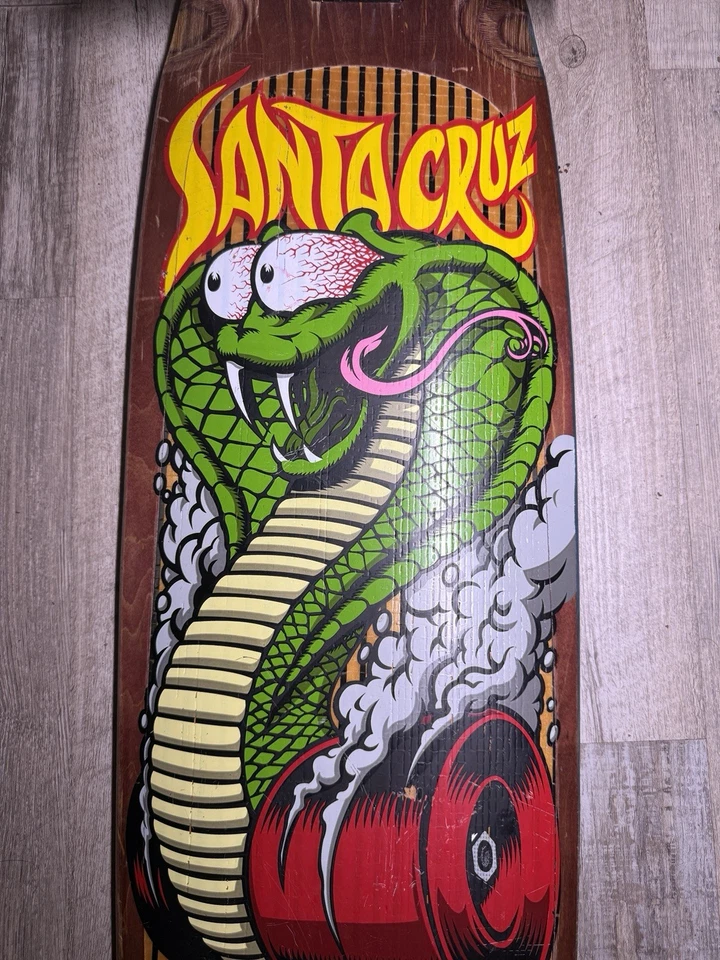 SANTA CRUZ SKATE COBRA LONGBOARD De colección Gran Forma He estado en garaje durante años Foto 2 de 4