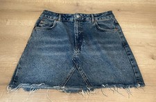 Topshop Vintage Moto Denim Mini Skirt Size 12