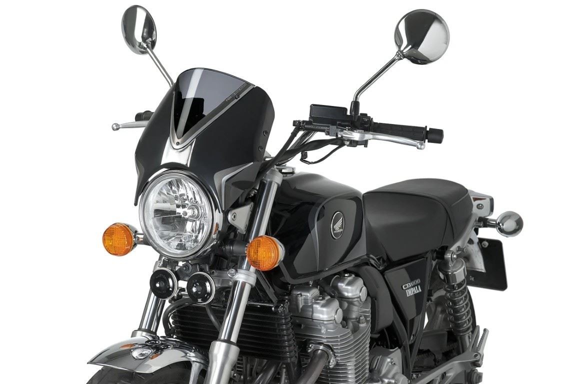 Puig Black with Light Smoke Screen Retrovision Nose Fairing Honda CB 1100 13-14