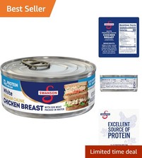Pack of 1 Swanson Canned Chicken Breast - 12g Protein per 4.5 Oz Can