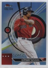 2023 Topps Finest Sky Blue Refractor 109/300 Rafael Devers #27 10jr