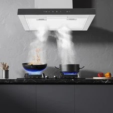 24" Kitchen Exhaust Hood Stove Fan Ducted Under Cabinet Stainless Steel 3 Speed