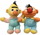 pair [lot 2] 1992 Child Dimensions brand plush dolls Sesame street Bert & Ernie — photo 1