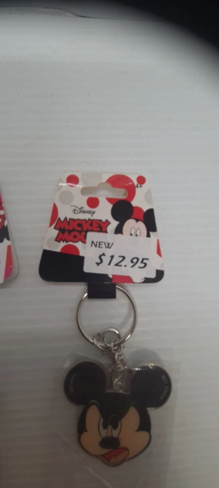 Disney Микки и Минни-Маус мыши двусторонний цветной олова кольцо для ключей черный, 1» новый - Изображение 3 из 4