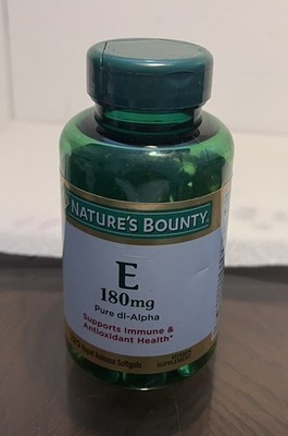 Nature's Bounty Vitamin E 180mg Pure DL-Alpha 400 iu 120 Softgels