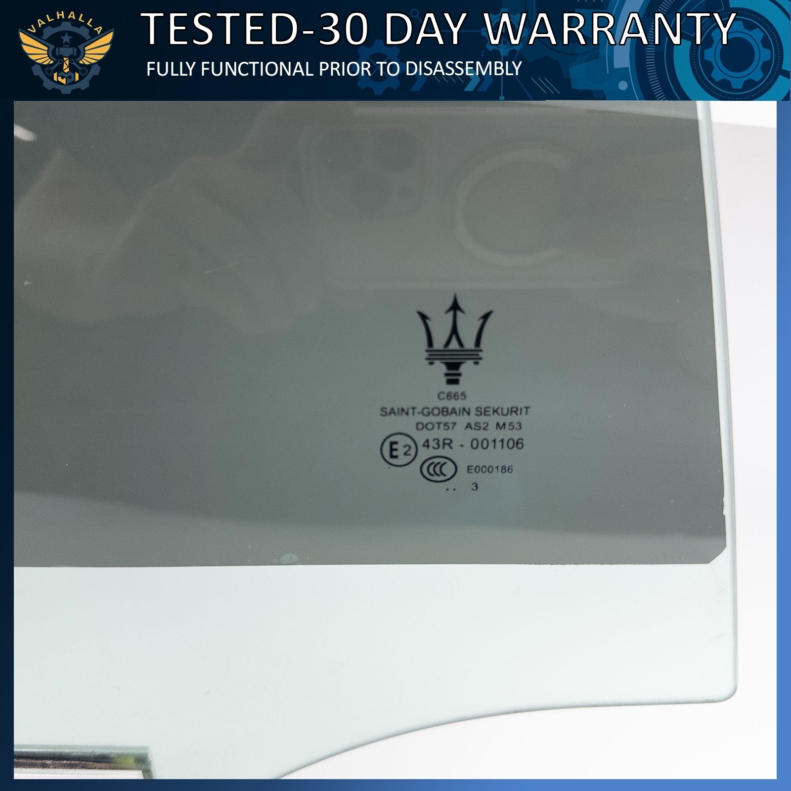 Maserati Ghibli 2014-2024 REAR+RIGHT Door glass