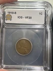 SASA 1910 s lincoln cent ICG Vf20