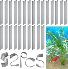 52 Pcs Aquarium Plant Weights, Weights for Fish Tank, Grey