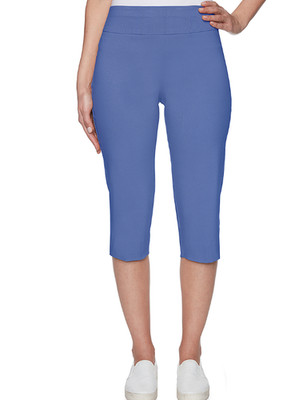 Ruby Rd. Women's Capris Clamdigger Periwinkle Tech Crop Pants, Sz 8, NWT
