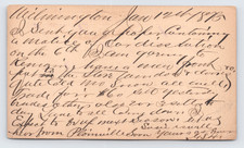 1876 MSH Wilmington Postal Card NY to Enos Smith Esq Plainville Onondaga Co