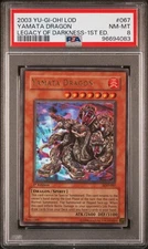 Yu-Gi-Oh! - Legacy of Darkness Yamata Dragon 2003 LOD-067 1st Edition PSA 8