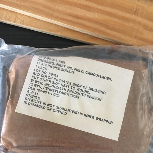 First Aid Self Buddy Care Kit White Metal Box Vintage Red Cross w/ Contents - Picture 9 of 12