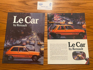 1978 Renault Le Car Sales Brochures - two brochures with business card - Nice!