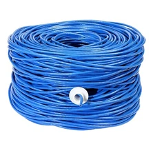 CAT6 1000FT 550MHz Riser UTP NETWORK ETHERNET CABLE BULK WIRE 23 AWG LAN BLUE